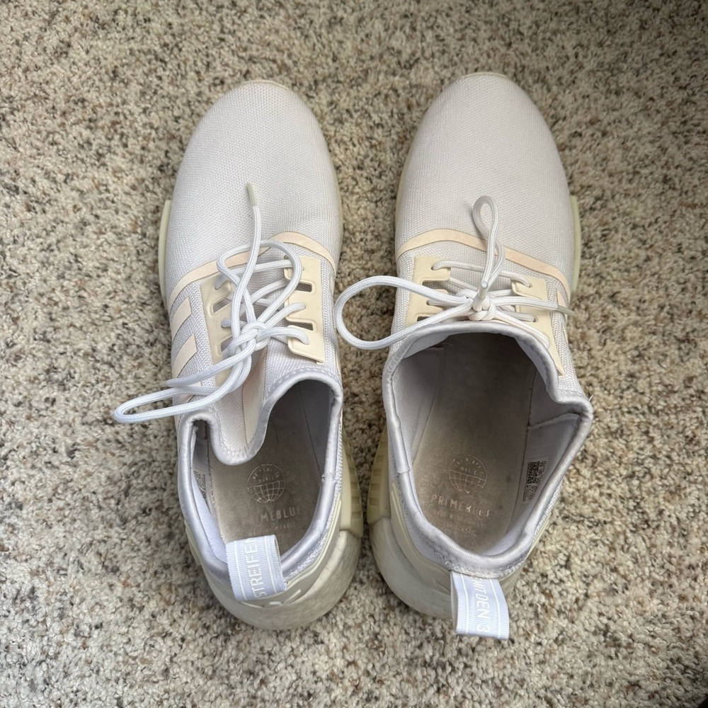 Adidas Cream and White NMD Sneakers Workout Running - Picture 3 of 7